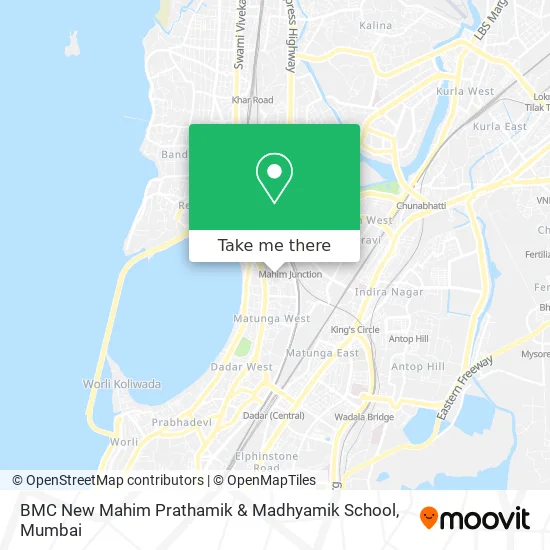 BMC New Mahim Prathamik & Madhyamik School map