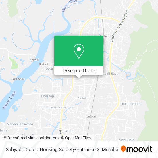 Sahyadri Co op Housing Society-Entrance 2 map