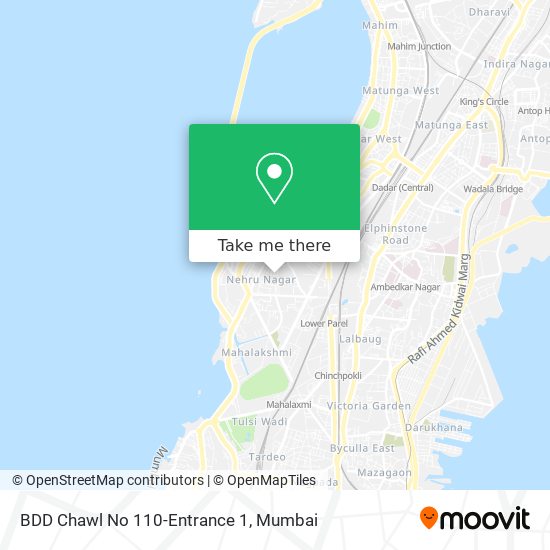 BDD Chawl No 110-Entrance 1 map