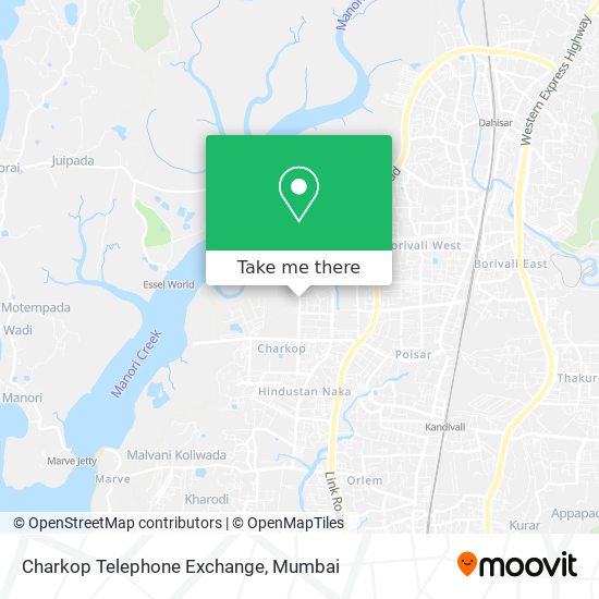 Charkop Telephone Exchange map