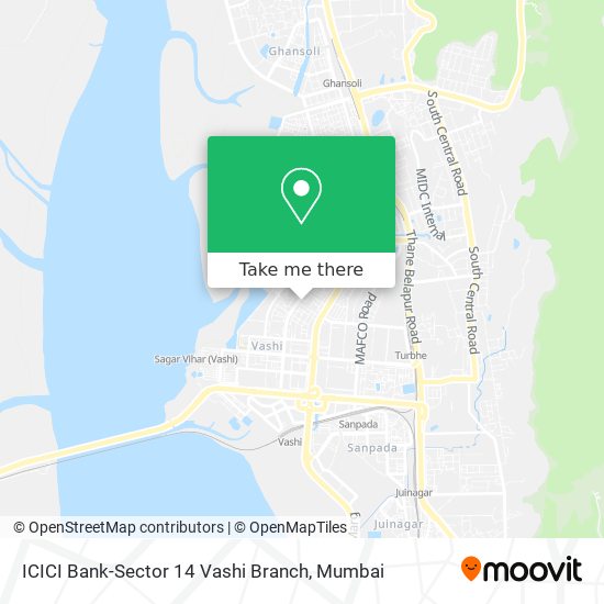 ICICI Bank-Sector 14 Vashi Branch map