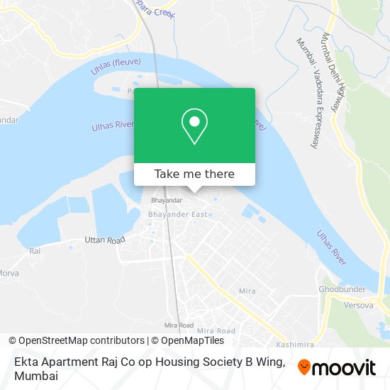 Ekta Apartment Raj Co op Housing Society B Wing map