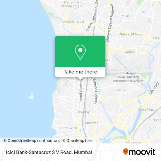 Icici Bank-Santacruz S V Road map