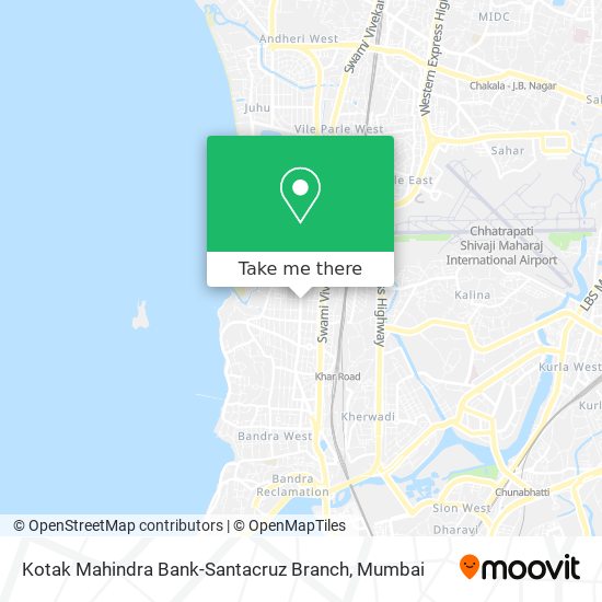 Kotak Mahindra Bank-Santacruz Branch map