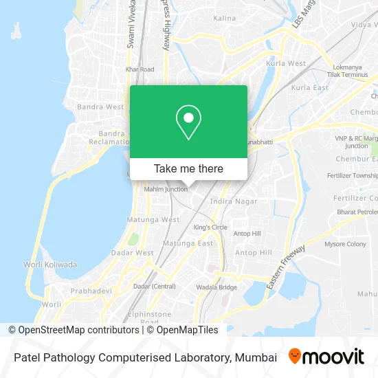 Patel Pathology Computerised Laboratory map
