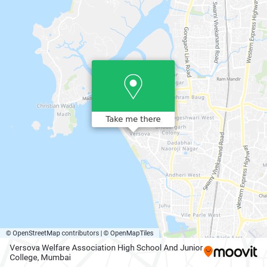 Versova Welfare Association High School And Junior College map