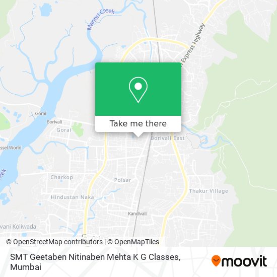 SMT Geetaben Nitinaben Mehta K G Classes map