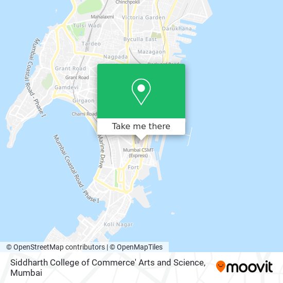 Siddharth College of Commerce' Arts and Science map