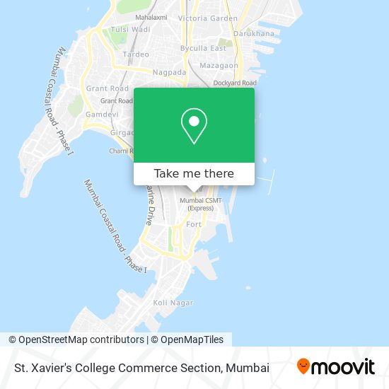 St. Xavier's College Commerce Section map