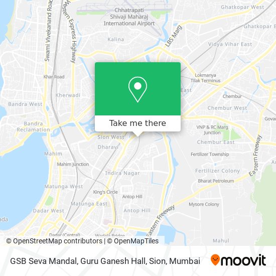 GSB Seva Mandal, Guru Ganesh Hall, Sion map