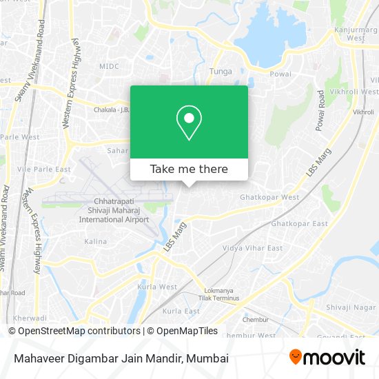 Mahaveer Digambar Jain Mandir map