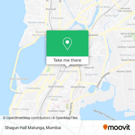 Shagun Hall Matunga map