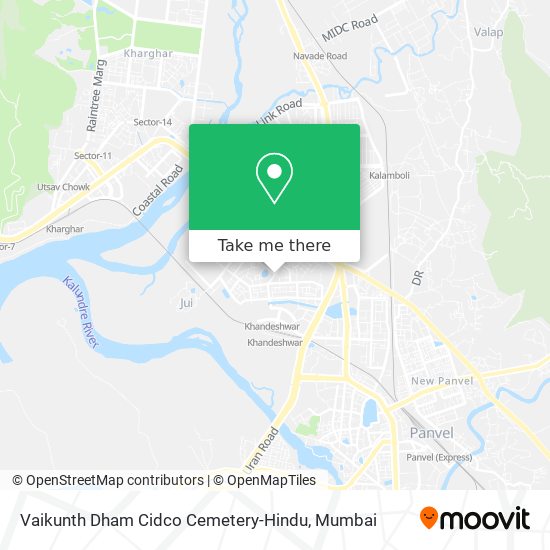 Vaikunth Dham Cidco Cemetery-Hindu map