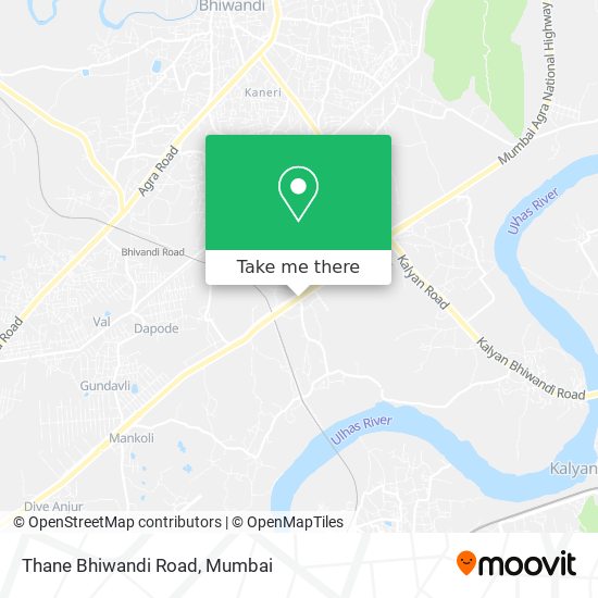 Thane Bhiwandi Road map