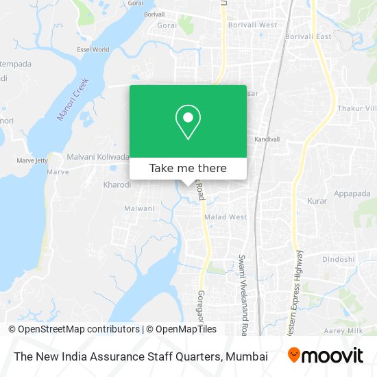 The New India Assurance Staff Quarters map