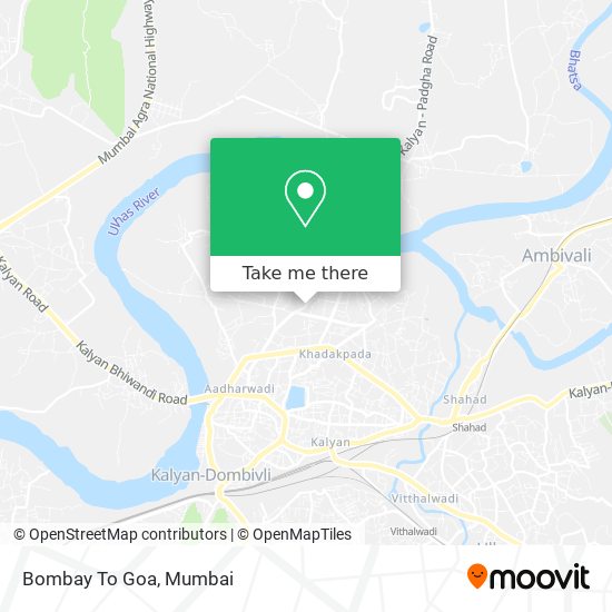 Bombay To Goa map