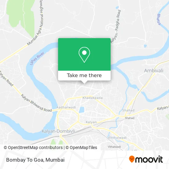 Bombay To Goa map