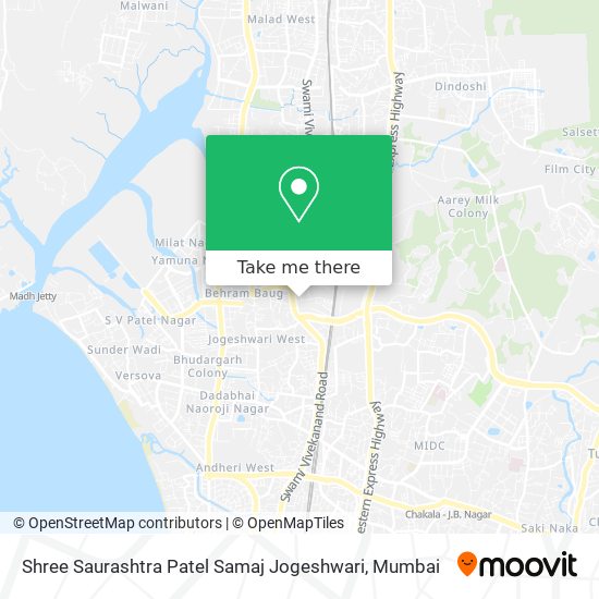 Shree Saurashtra Patel Samaj Jogeshwari map