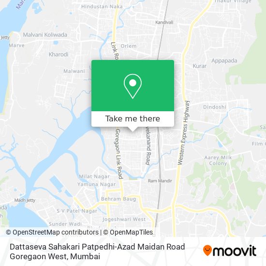Dattaseva Sahakari Patpedhi-Azad Maidan Road Goregaon West map