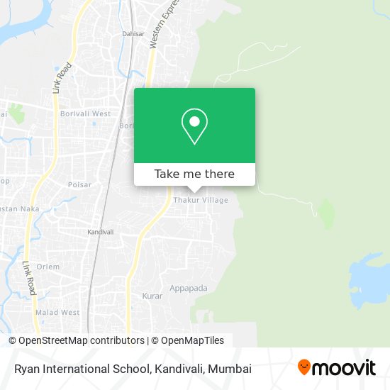 Ryan International School, Kandivali map