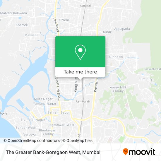 The Greater Bank-Goregaon West map