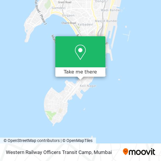Western Railway Officers Transit Camp map