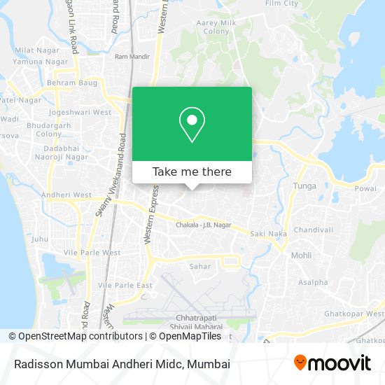 Radisson Mumbai Andheri Midc map