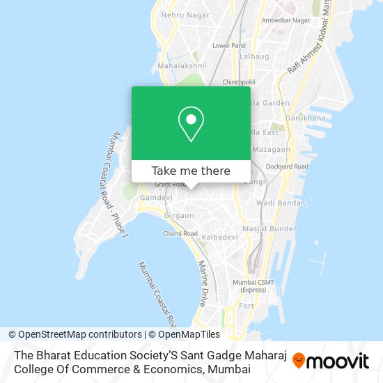 The Bharat Education Society’S Sant Gadge Maharaj College Of Commerce & Economics map