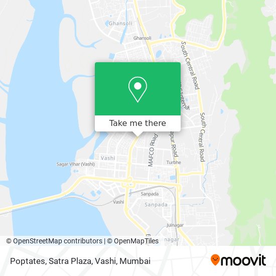 Poptates, Satra Plaza, Vashi map