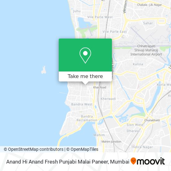 Anand Hi Anand Fresh Punjabi Malai Paneer map