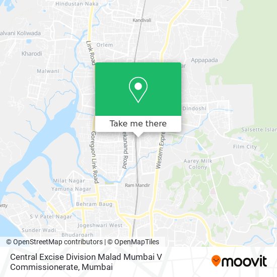 Central Excise Division Malad Mumbai V Commissionerate map