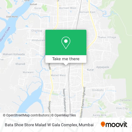 Bata Shoe Store Malad W Gala Complex map