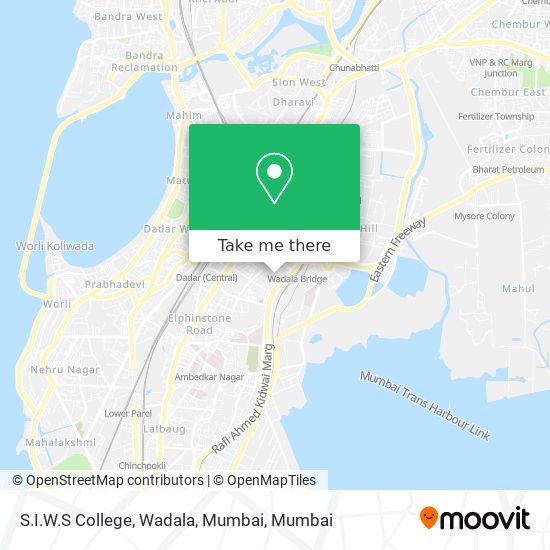 S.I.W.S College, Wadala, Mumbai map