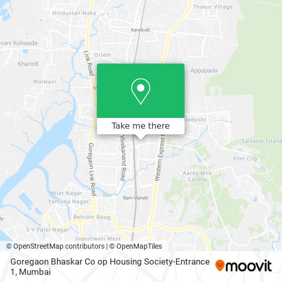 Goregaon Bhaskar Co op Housing Society-Entrance 1 map
