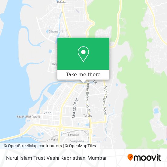Nurul Islam Trust Vashi Kabristhan map
