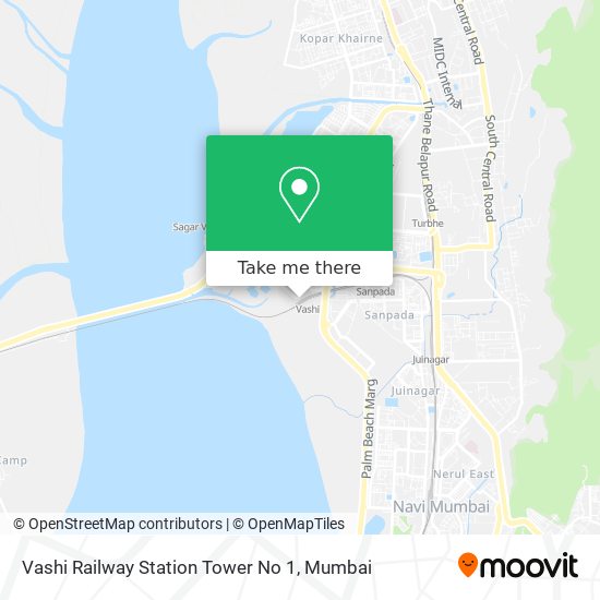 Vashi Railway Station Tower No 1 map