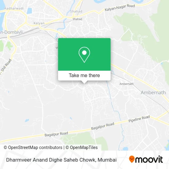 Dharmveer Anand Dighe Saheb Chowk map