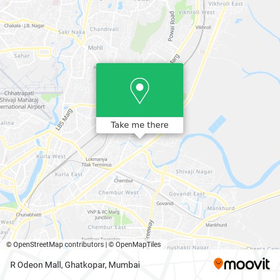 R Odeon Mall, Ghatkopar map