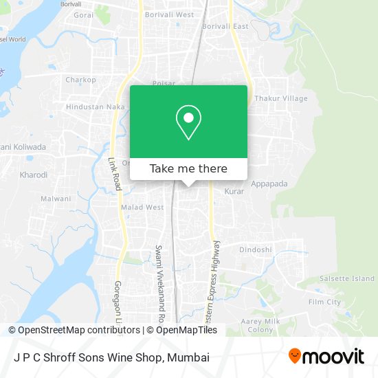 J P C Shroff Sons Wine Shop map