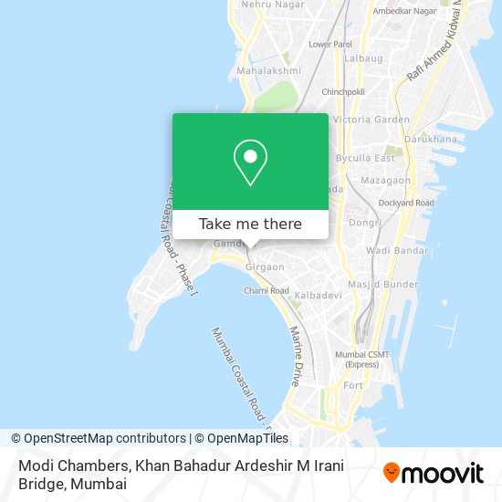 Modi Chambers, Khan Bahadur Ardeshir M Irani Bridge map