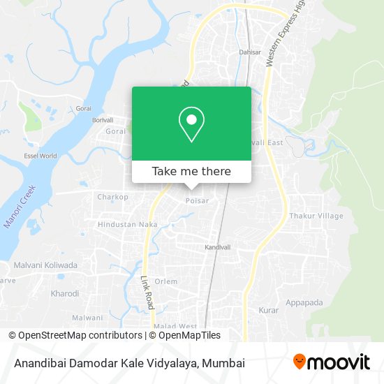 Anandibai Damodar Kale Vidyalaya map