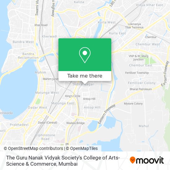 The Guru Nanak Vidyak Society's College of Arts-Science & Commerce map