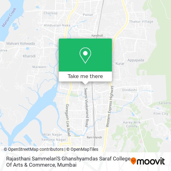 Rajasthani Sammelan’S Ghanshyamdas Saraf College Of Arts & Commerce map