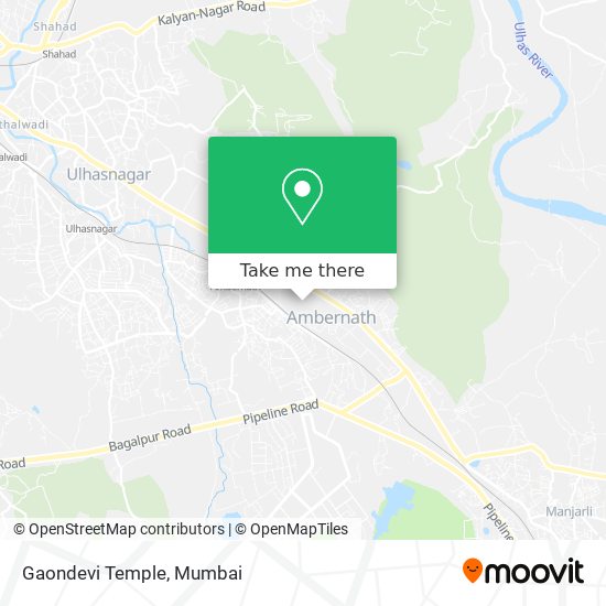 Gaondevi Temple map