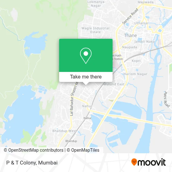 P & T Colony map