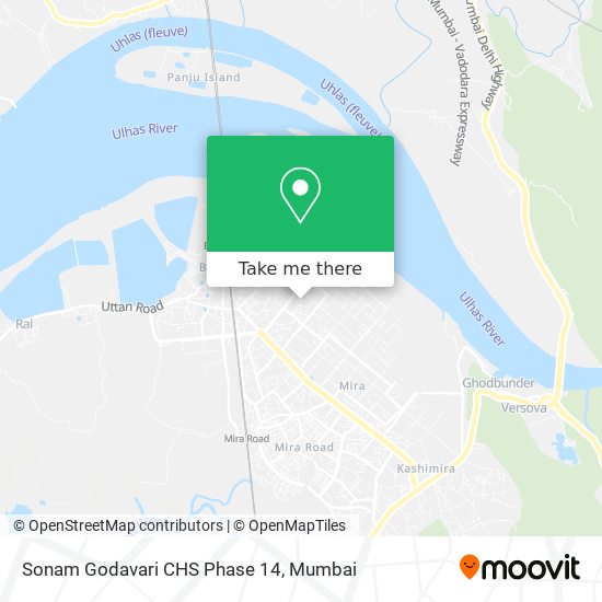 Sonam Godavari CHS Phase 14 map