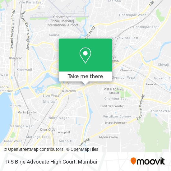 R S Birje Advocate High Court map