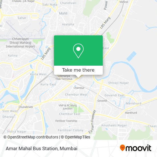 Amar Mahal Bus Station map