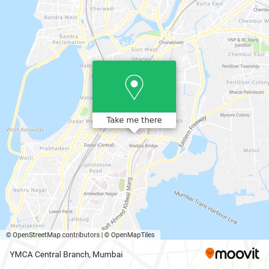 YMCA Central Branch map