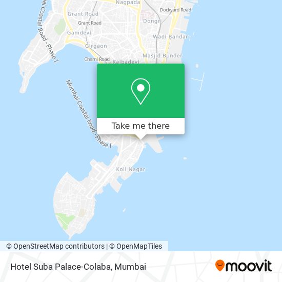 Hotel Suba Palace-Colaba map